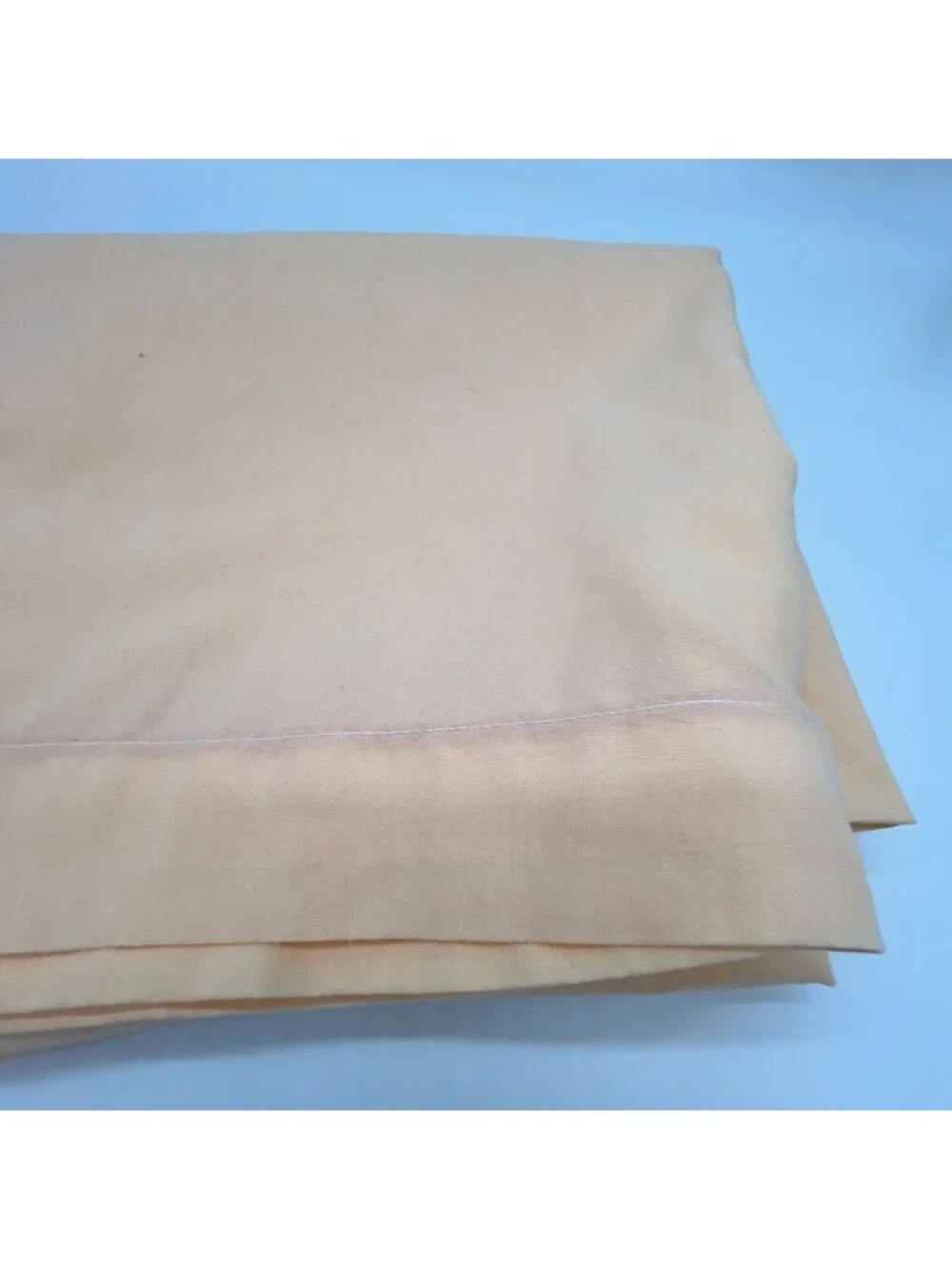 Vintage Cannon Fieldcrest Peach No Iron King Flat Sheet Yellow Solid Bedding